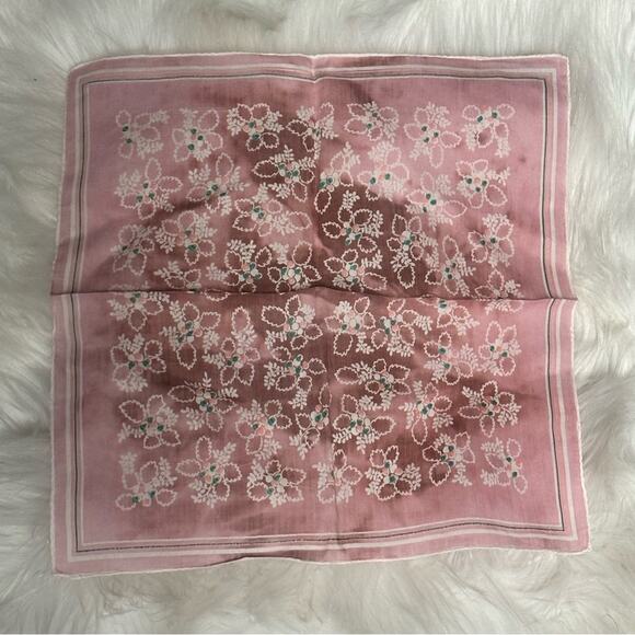 1948. Retro Vintage Pink Tie Dye Hankie - Picture 1 of 2